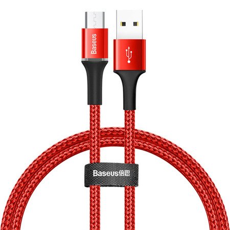 Baseus Halo Data | Podświetlany nylonowy kabel USB - Micro USB Fast Charge 3A 50cm EOL