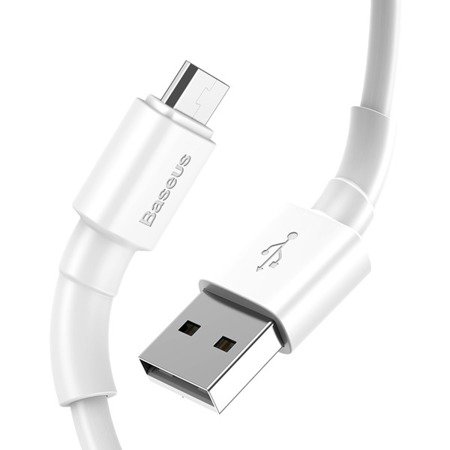 Baseus Mini White | Szybki kabel USB Micro USB Quick Charge 2.4A 1m EOL CAMSW-02