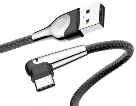 Baseus Sharp-bird | Kątowy kabel USB Type-C USB-C Quick Charge 2A 200cm z diodą LED EOL